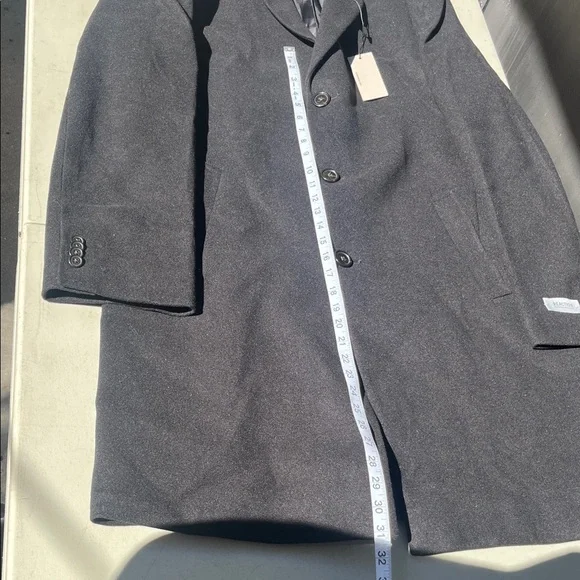 Kenneth Cole Men's Classic Black Trench Coat 44r nwt - Picture 9 of 15